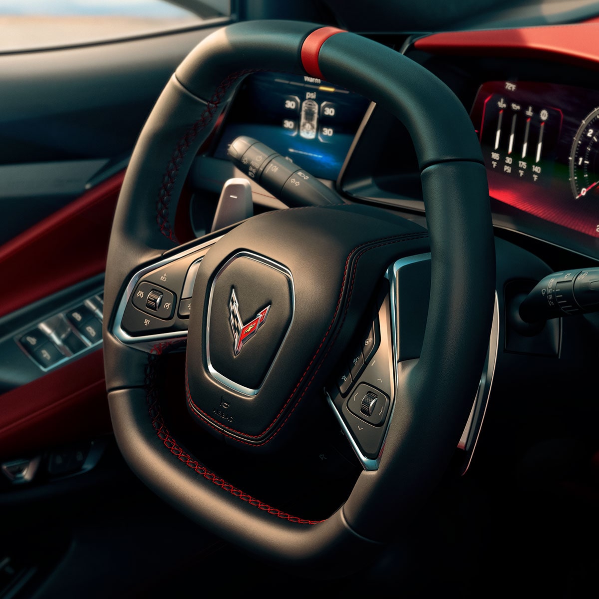 2026 Chevy Corvette Stingray Speeding Down a Road