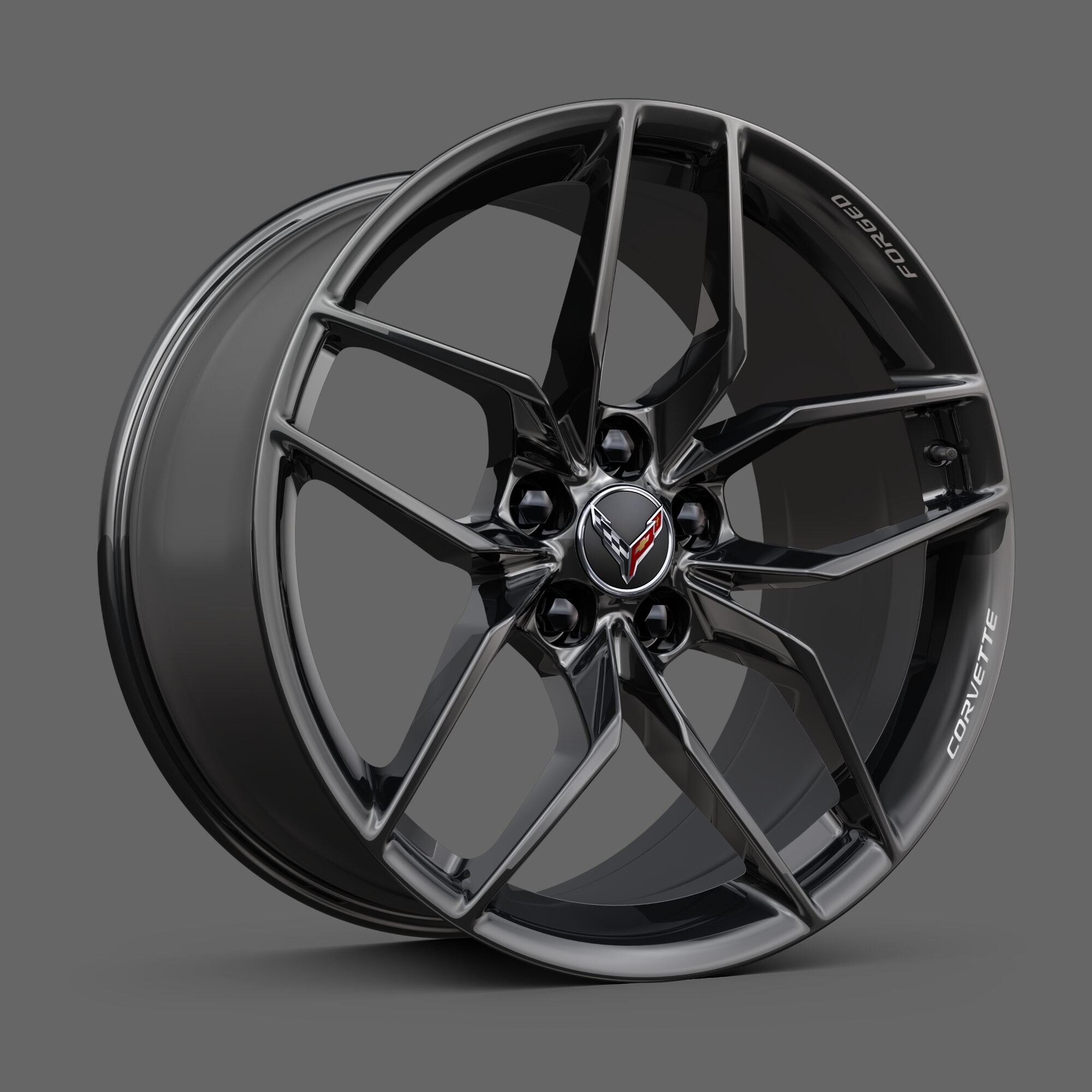 20-inch Front/21-inch Rear 10-Spoke Gloss Black Forged Aluminum Wheels
