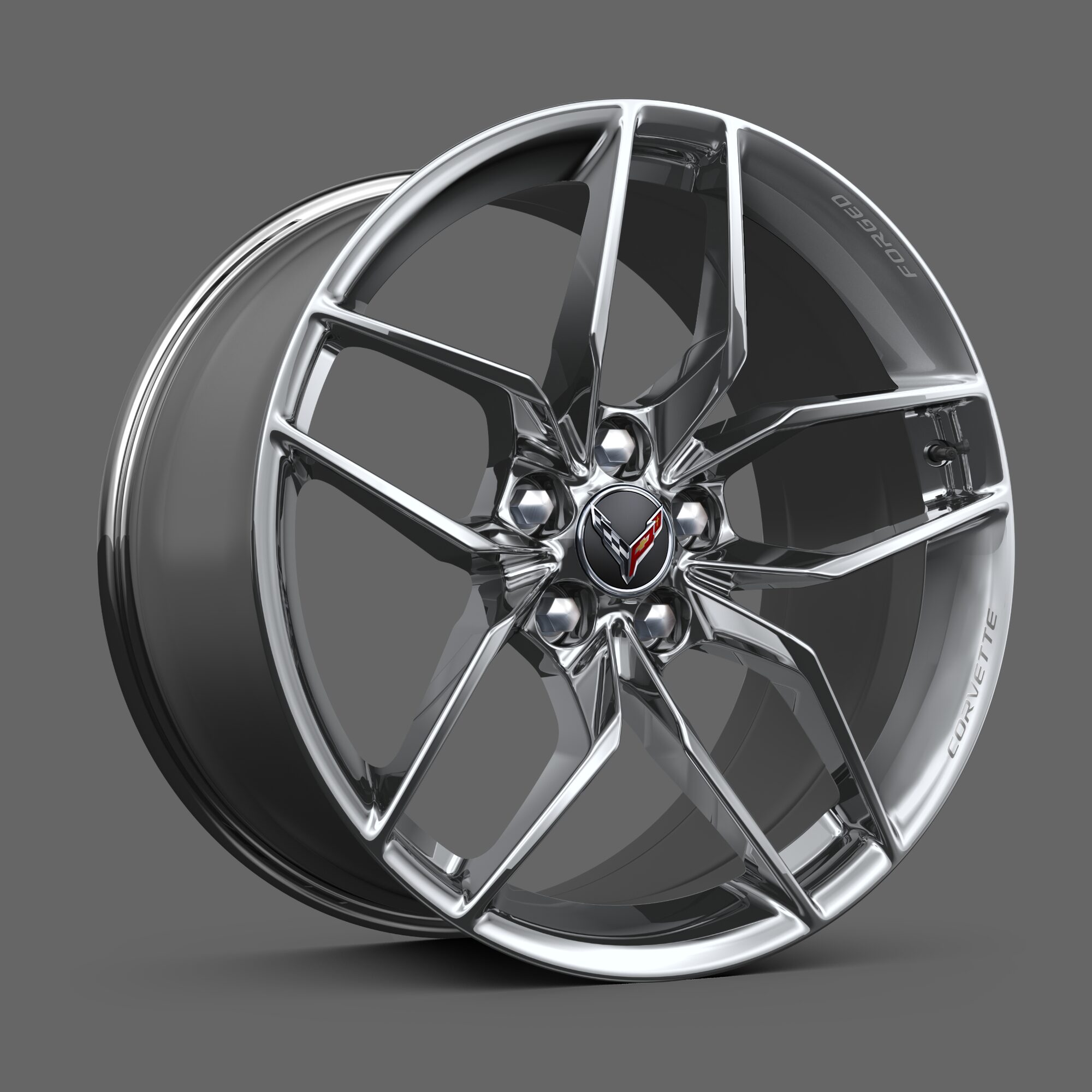 20-inch Front/21-inch Rear 10-spoke Polished Forged Aluminum Wheels