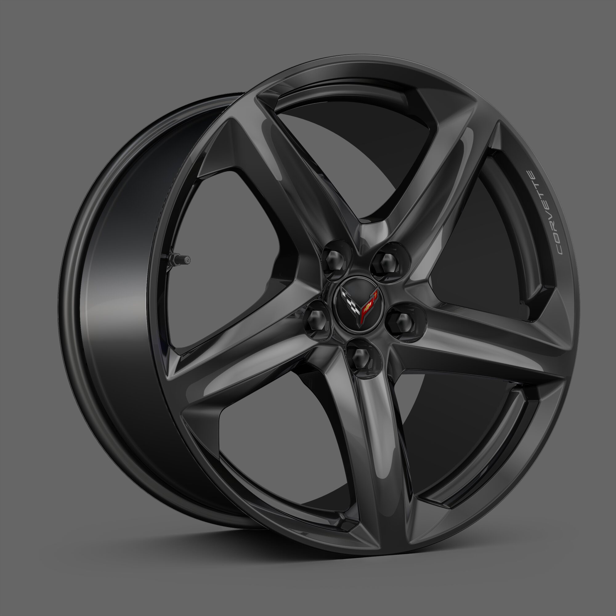 Black Five-Spoke Wheels
