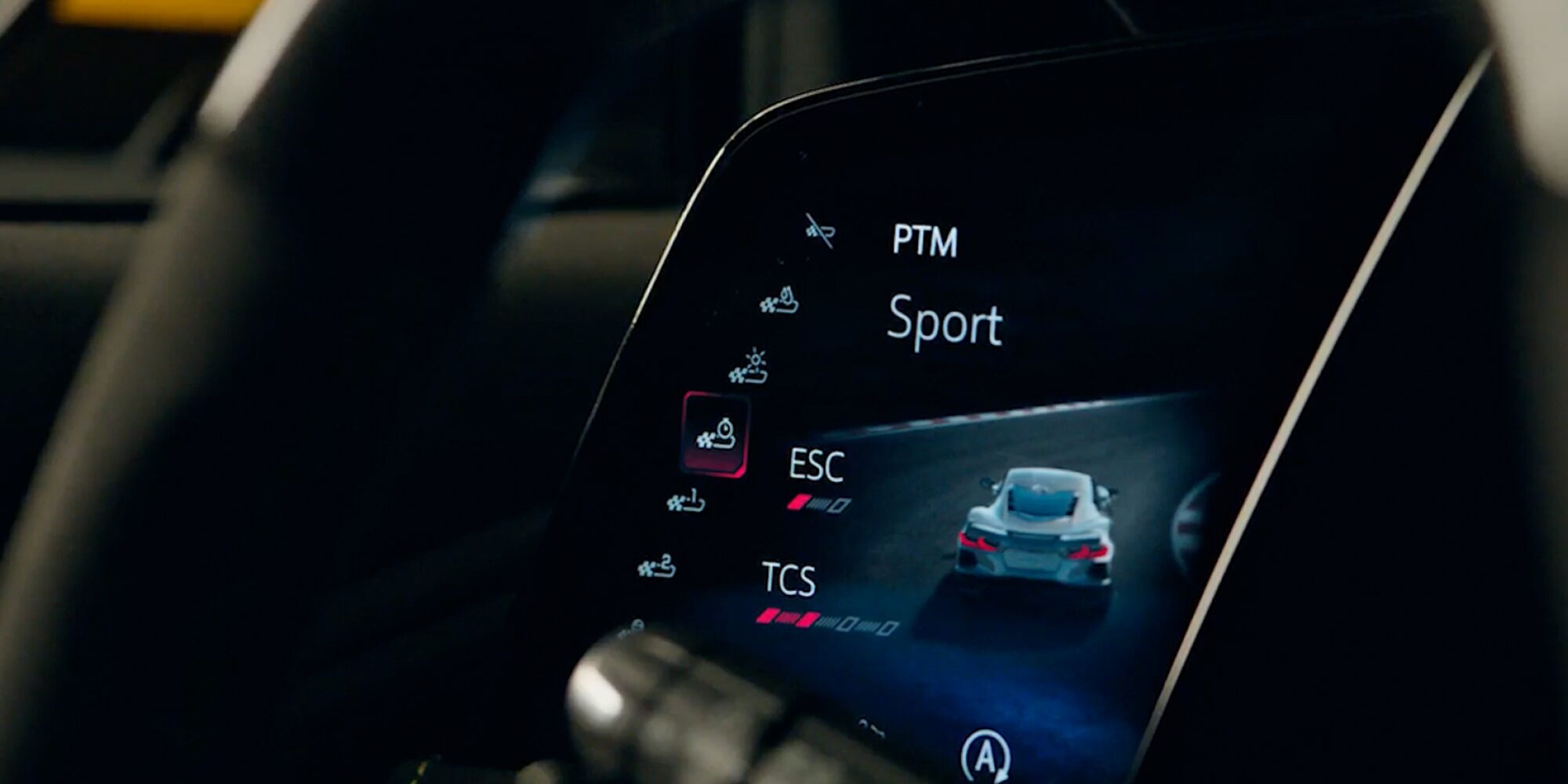 Driving Mode Indicator on the Dashboard Inside the 2026 Chevy Corvette Z06