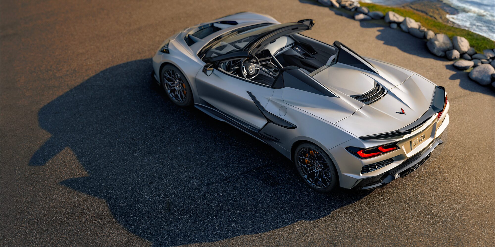 2026 Chevy Corvette ZR1X with the Convertible Roof Retracted