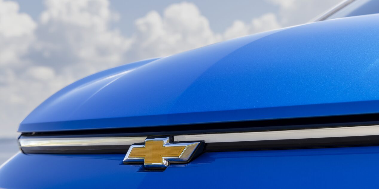 Close-Up of Chevy Logo on Hood of the 2026 Chevy Equinox EV