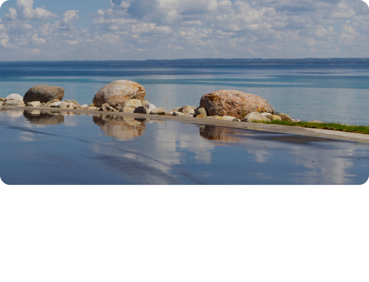 Three Stones Formed Next to Each Other on a Beautiful Sea Shoreline