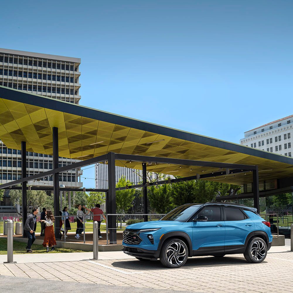 A 2025 Chevy Trailblazer Parked Outside an Outdoor Pavilion
