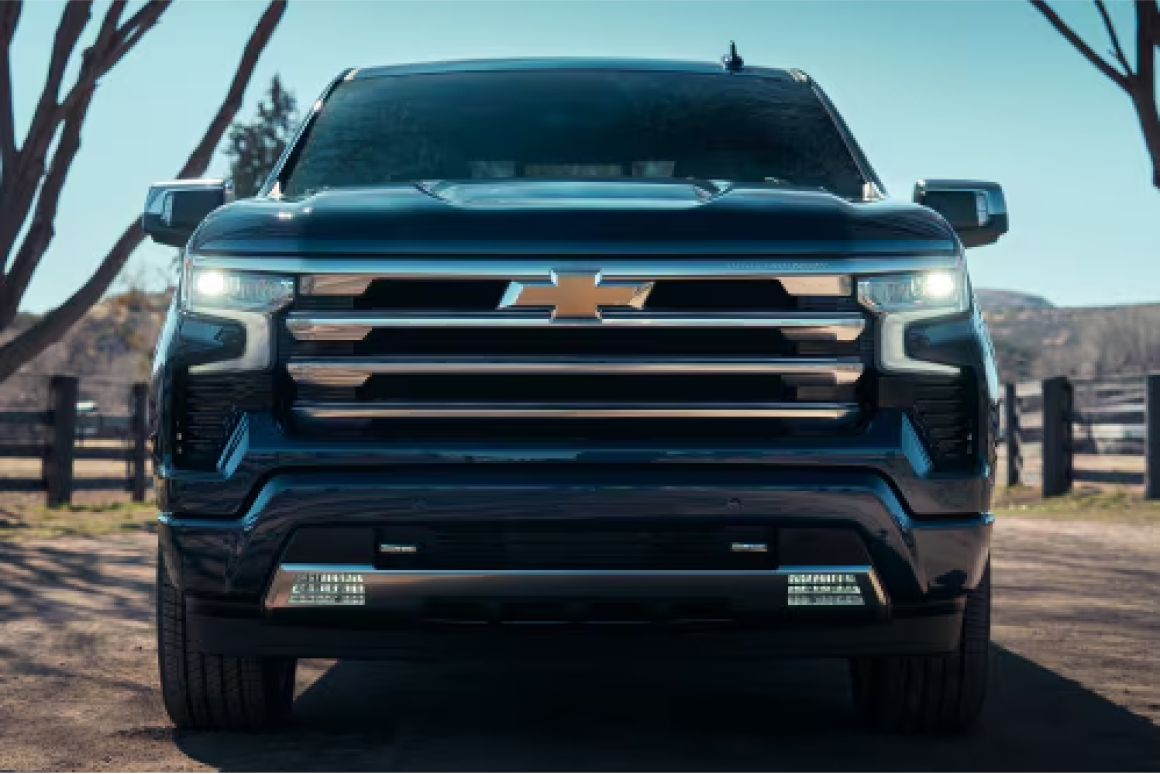 A 2023 Chevy Silverado Enhanced with Supercruise Technology parked on the Ranch