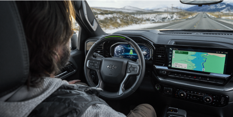 Person with Hands off Wheel Using Super Cruise