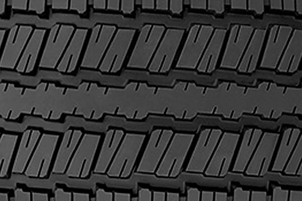 Close-up of a Tire and Its Patterns