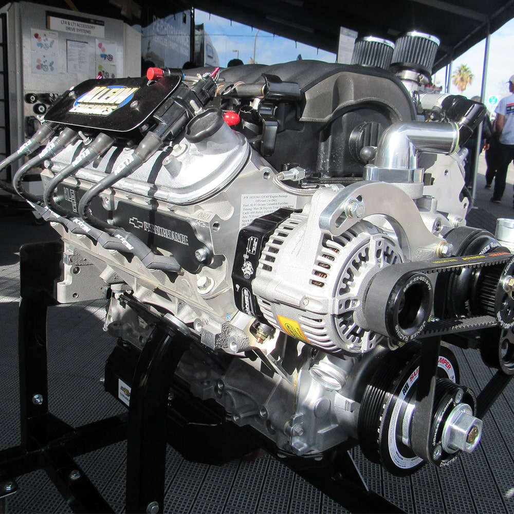 Close Up View of a CT525 Circle Track Crate Engine