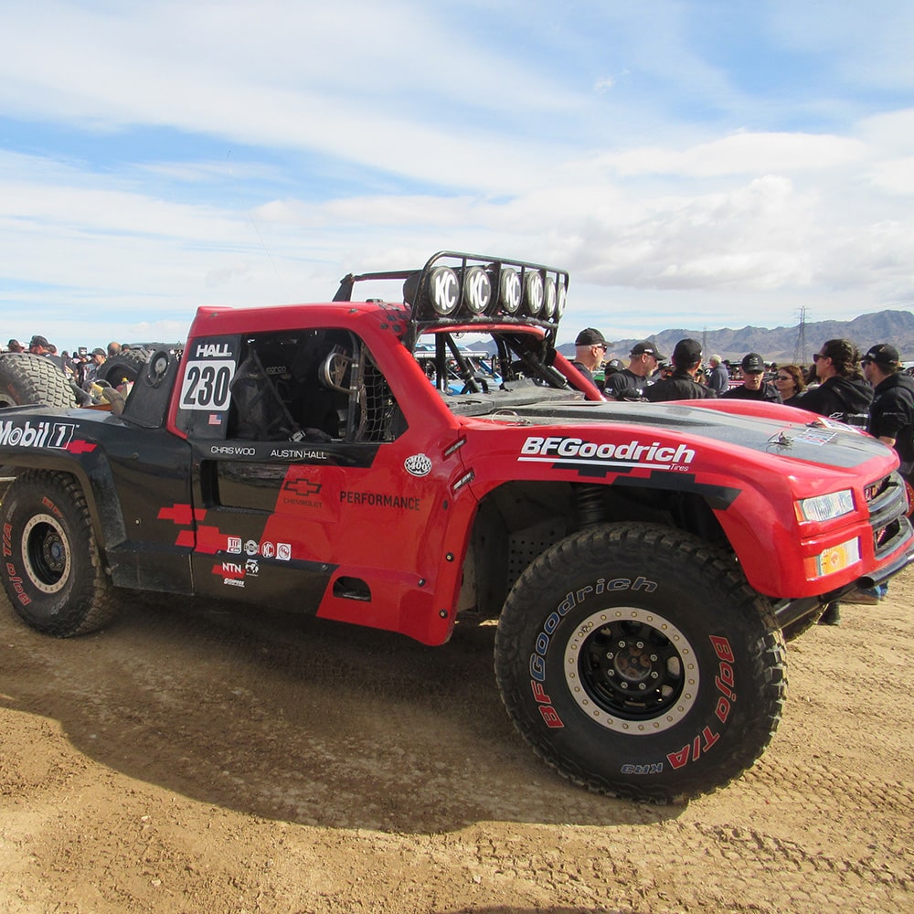 Right View of a Red Race Truck