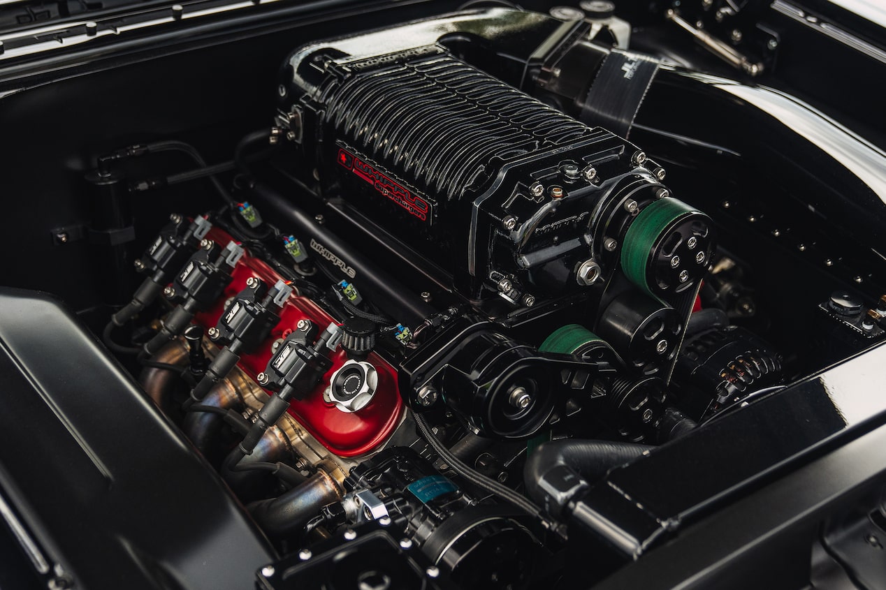 Bird's Eye View of the B15 Crate Engine in a 1964 Chevy Nova II