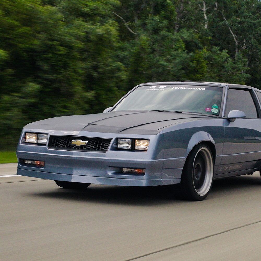 Front Left View of Grey 1988 Monte Carlo SS