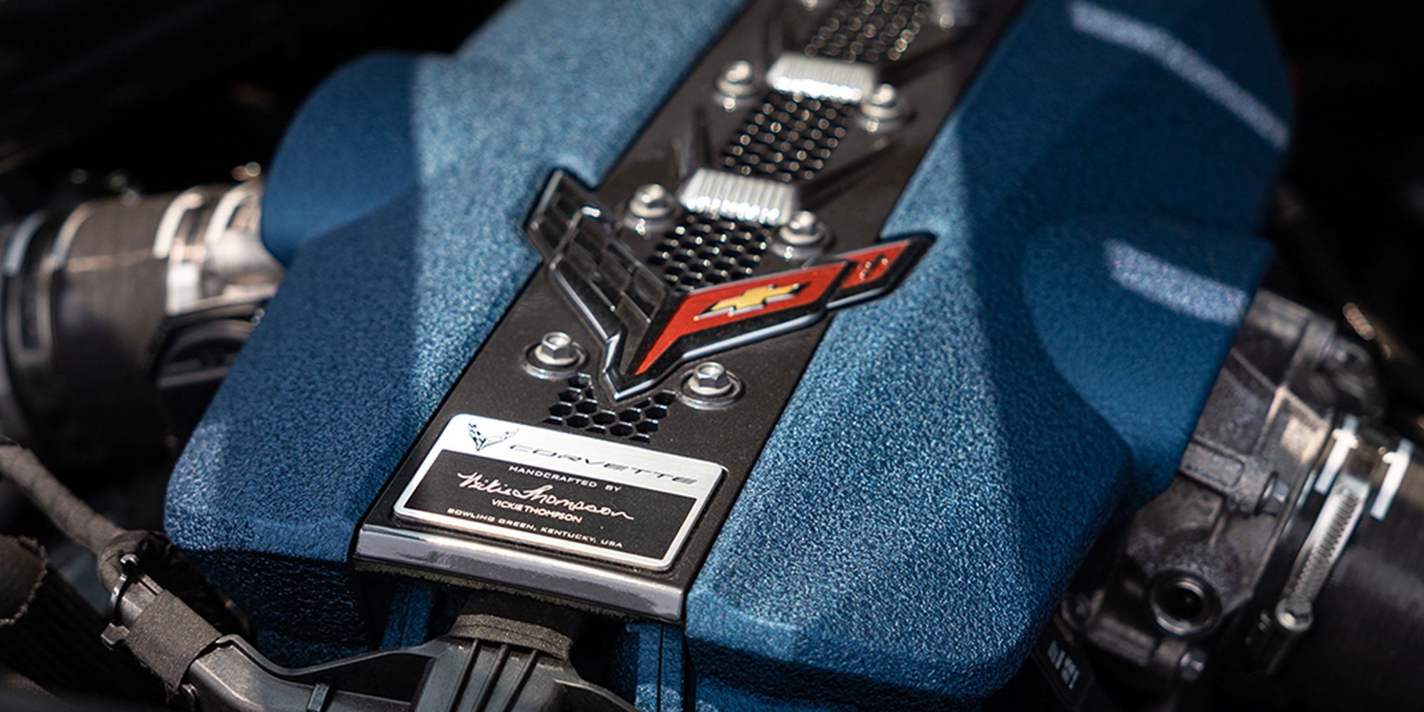 Close Up View of LT7 DOHC 5.5L V-8 Engine