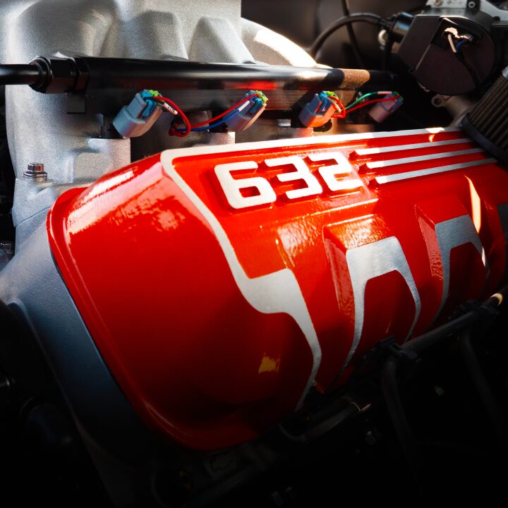 Close-up of a Chevrolet Engine with the Model LS X 376 Written on It