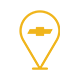 A Yellow Map Icon with a Chevrolet Emblem in the Center