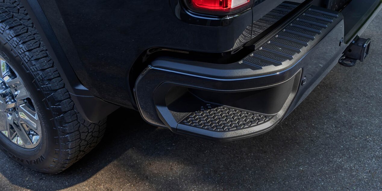 Available power-folding and extending outside rearview mirrors.