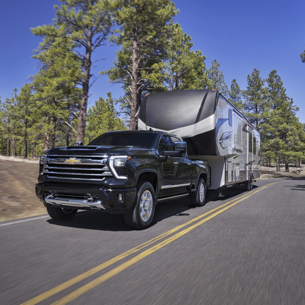 2026 Chevy Silverado HD Towing a Trailer