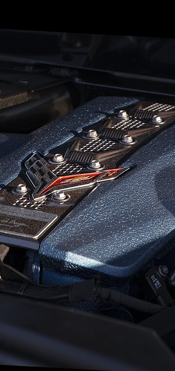 Close-up of the Engine of a Chevy Corvette ZR1