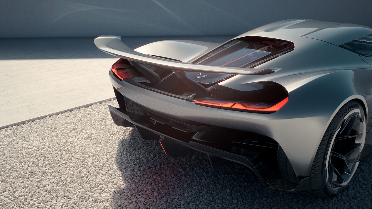 Rear Side View of the 2026 Corvette CX