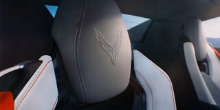 2026 Chevy Corvette Headrests with Corvette Logo