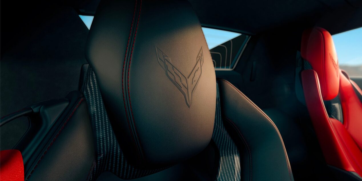 2026 Chevy Corvette Headrests with Corvette Logo