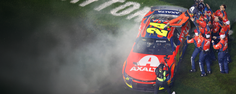 Chevy Race Team Celebrating After Winning the 2025 Daytona 500