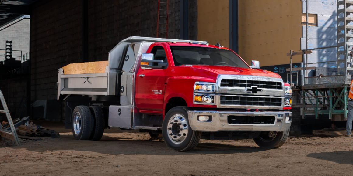 Chevy Silverado Chassis Cab Parked at a Building Construction Site