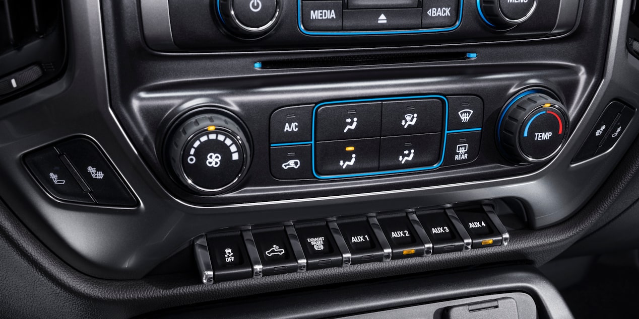 2025 Chevy Silverado Medium Duty Chassis Cab Driving Feature Buttons on Infotainment Display