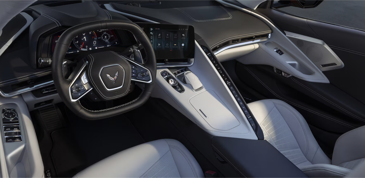 2025 Corvette Driver's Side Interior Overview and Center Console
