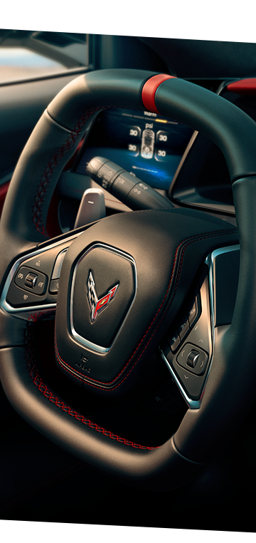 Corvette Logo on Seat of 2025 Corvette Stingray