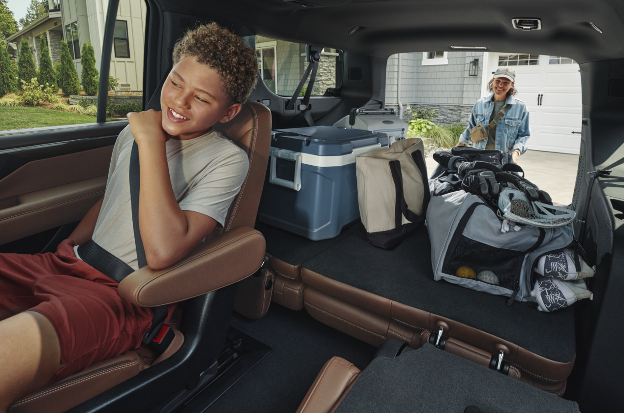 3rd Row Floaded Down While a Family Loads Up the Trunk of Their 2025 Chevy Suburban