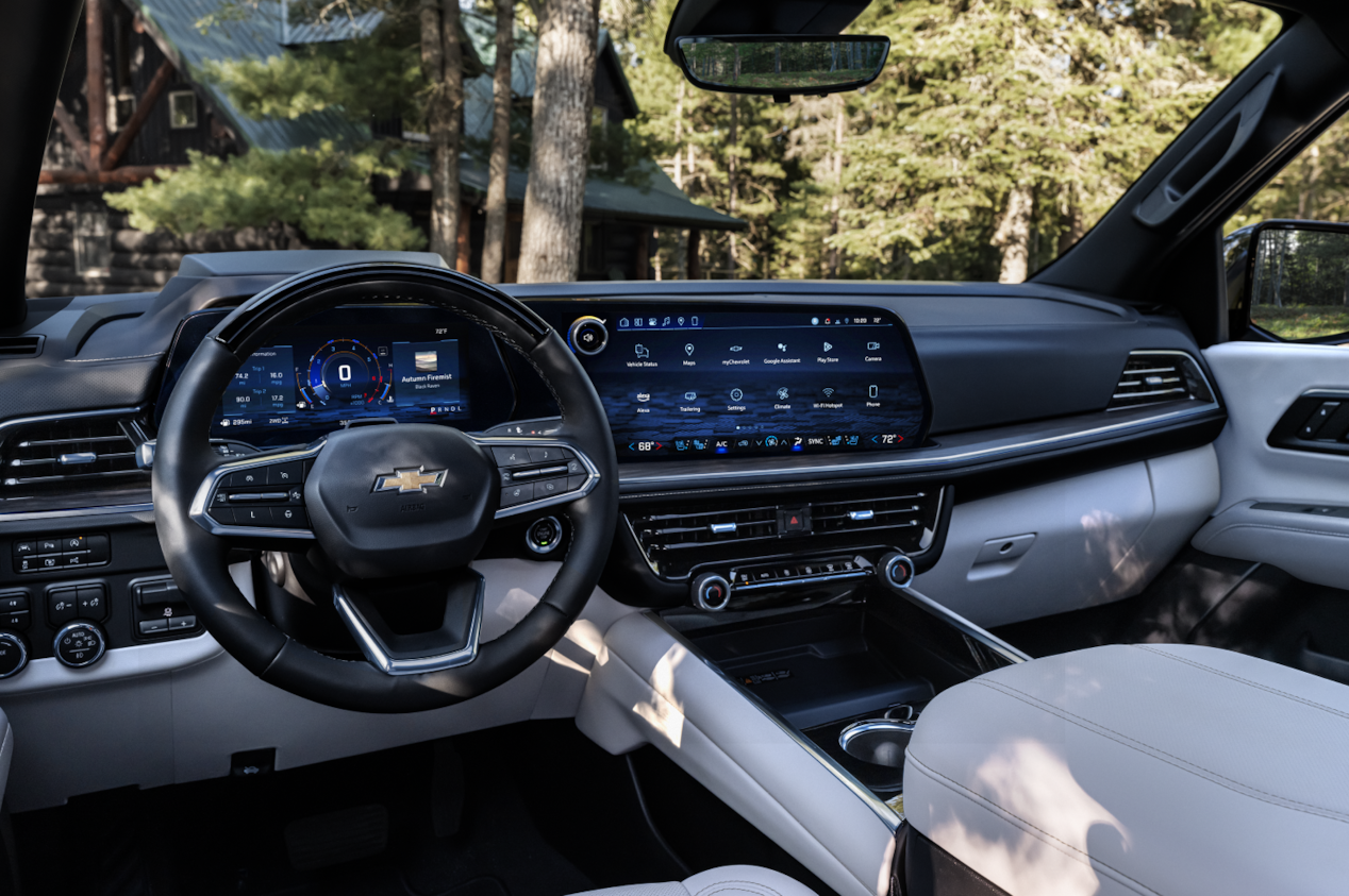 Full View of the Interior Dashboard Inside the 2025 Chevy Suburban
