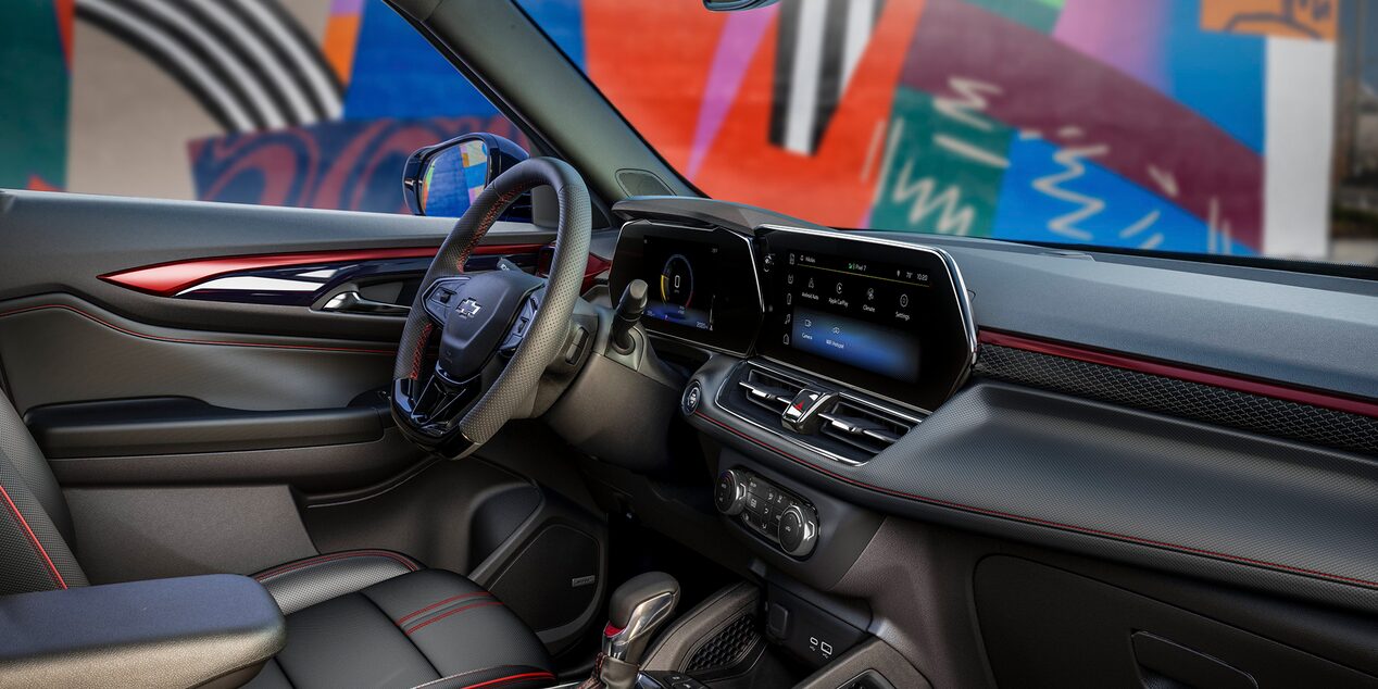 The Red Accented Interior of the 2025 Trailblazer RS