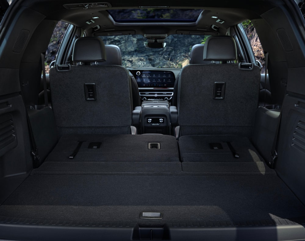A View of the Interior Opened Trunk of the 2025 Chevy Traverse