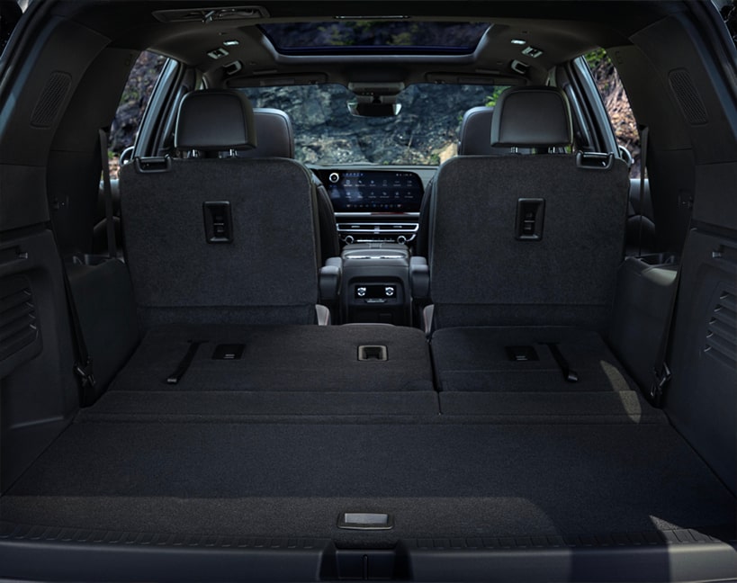 A View of the Interior Opened Trunk of the 2025 Chevy Traverse