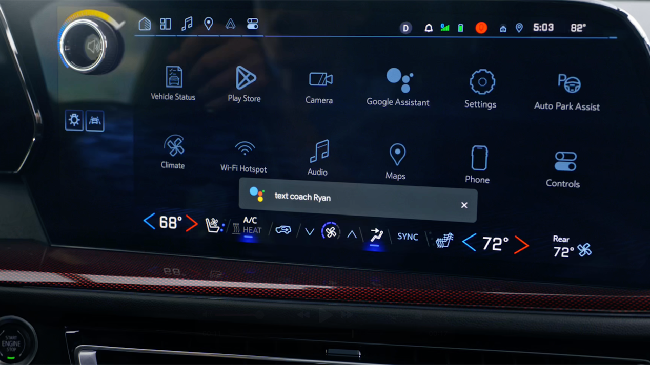 Close-up of the Dashboard of a 2025 Chevy Traverse