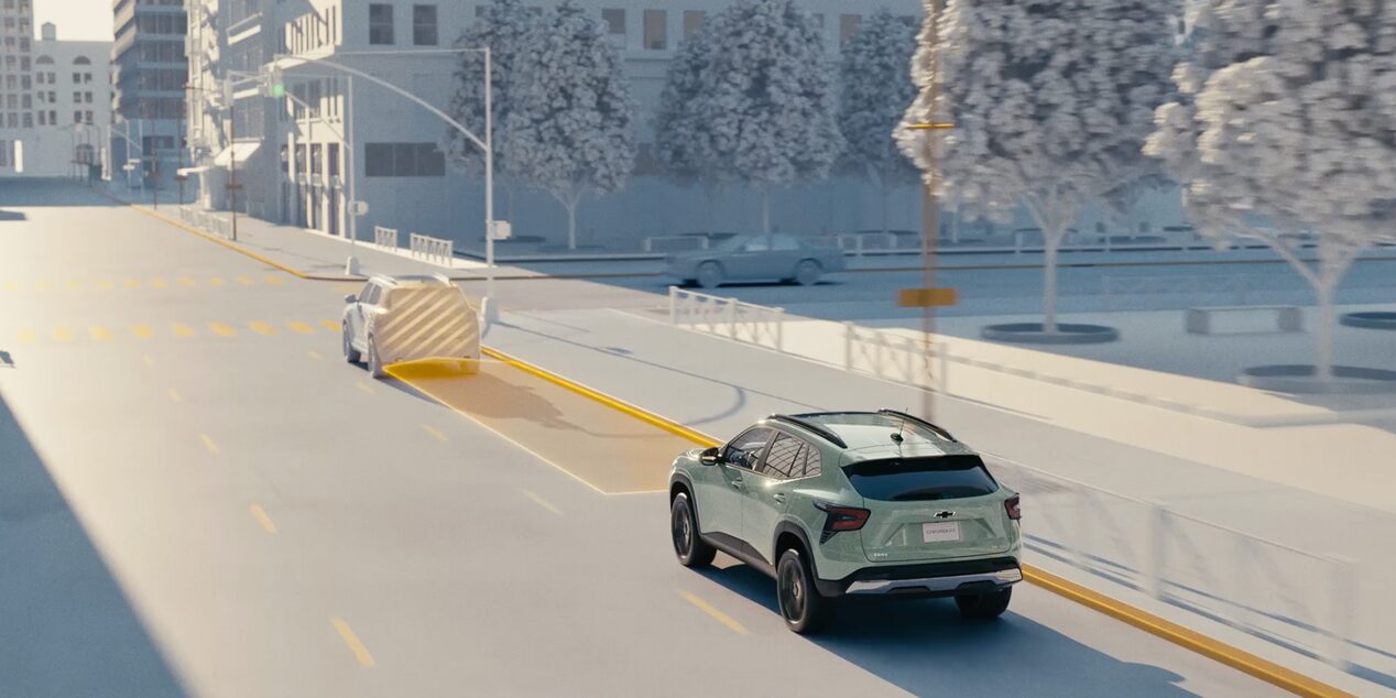 Chevy Trax Forward Collision Alert and Automatic Emergency Braking Infographic