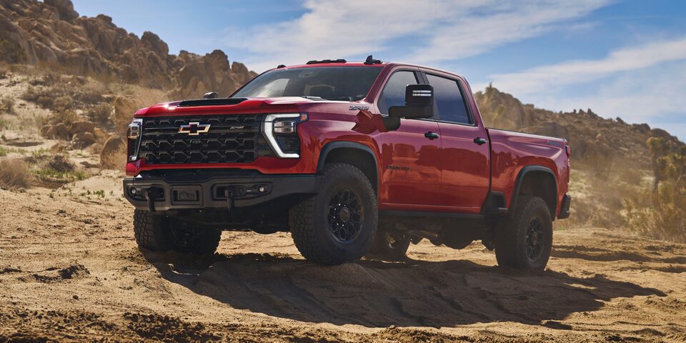 2025 Silverado HD ZR2 Bison Edition in a Desert