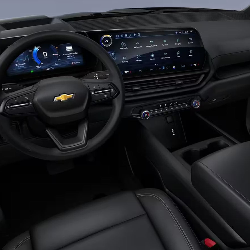 2026 Chevy Commercial Silverado EV Parked Inside a Building Being Constructed