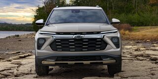 2026 Chevy Trailblazer Head On With Lake and Woods in Background