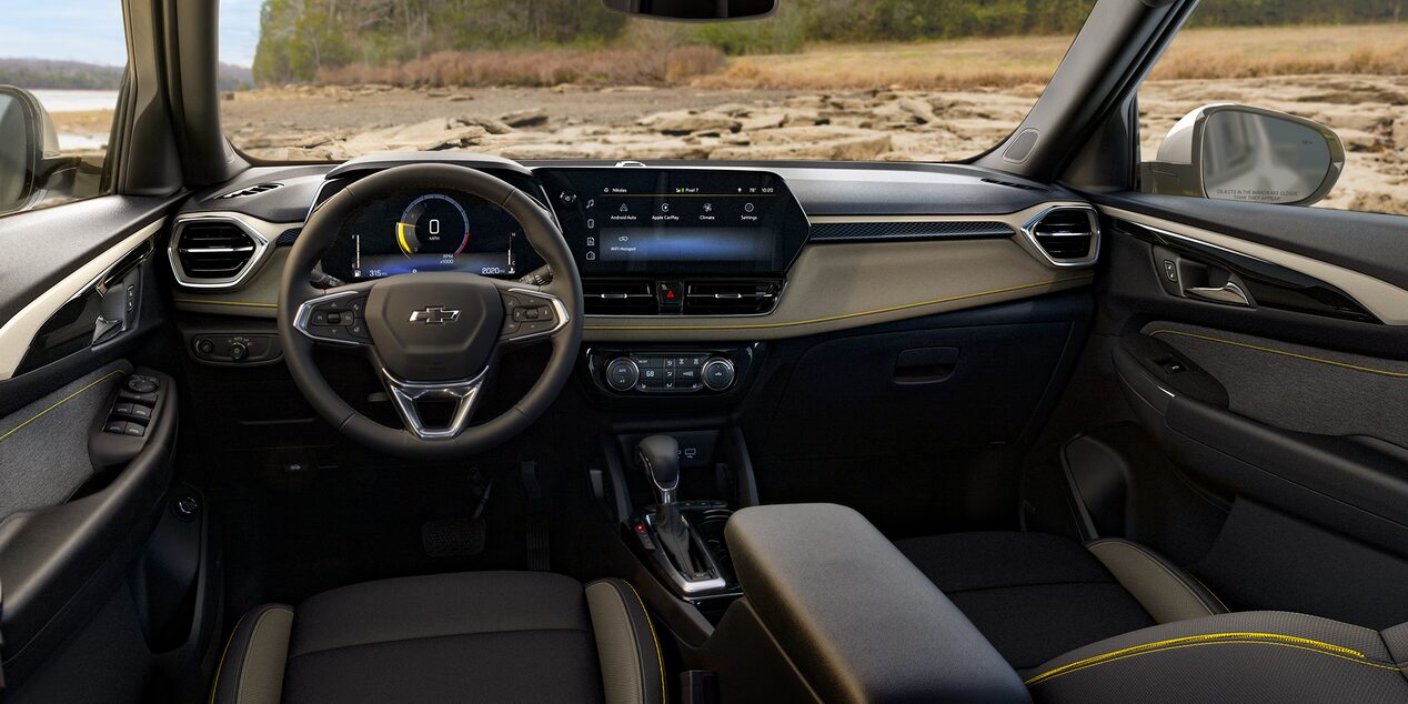 Birds Eye View of the Interior Dashboard Inside the 2026 Chevy Trailblazer