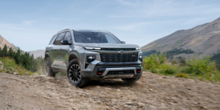 2026 Chevy Traverse Parked on a Dirt Trail in the Mountains