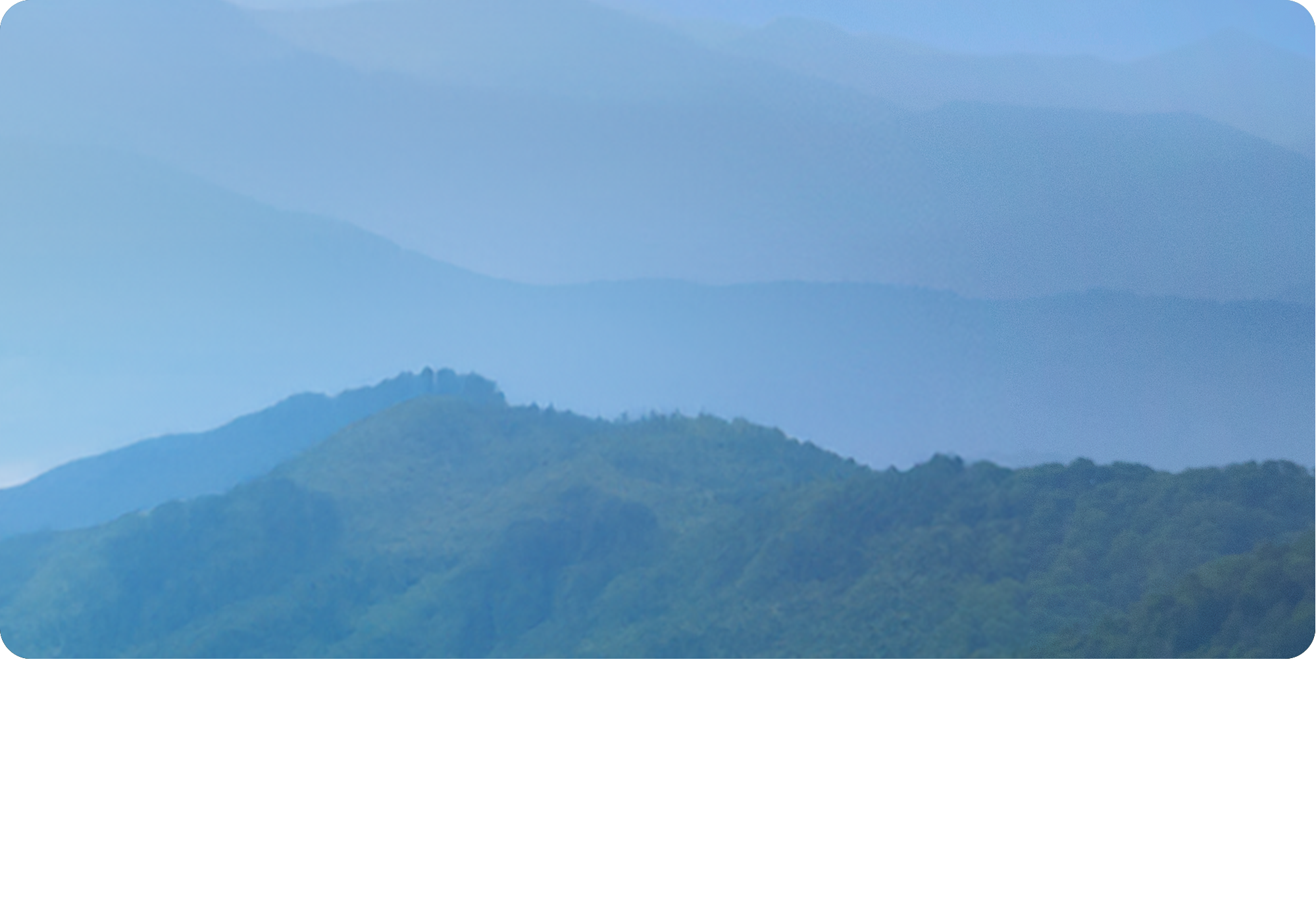 Cloud Haze Over a Hilltop