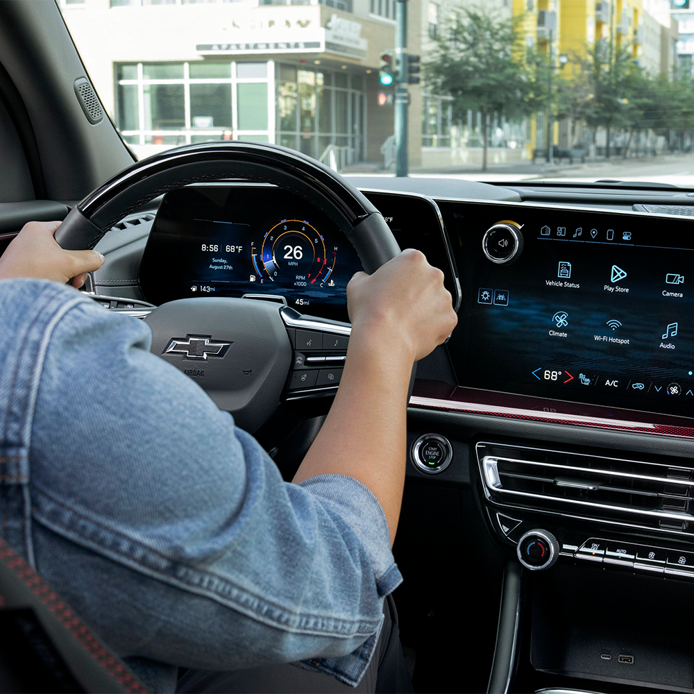 Dashboard and Steering Wheel Inside the 2026 Chevy Traverse