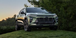 2026 Chevy Trax Parked on a Hill Near the Woods