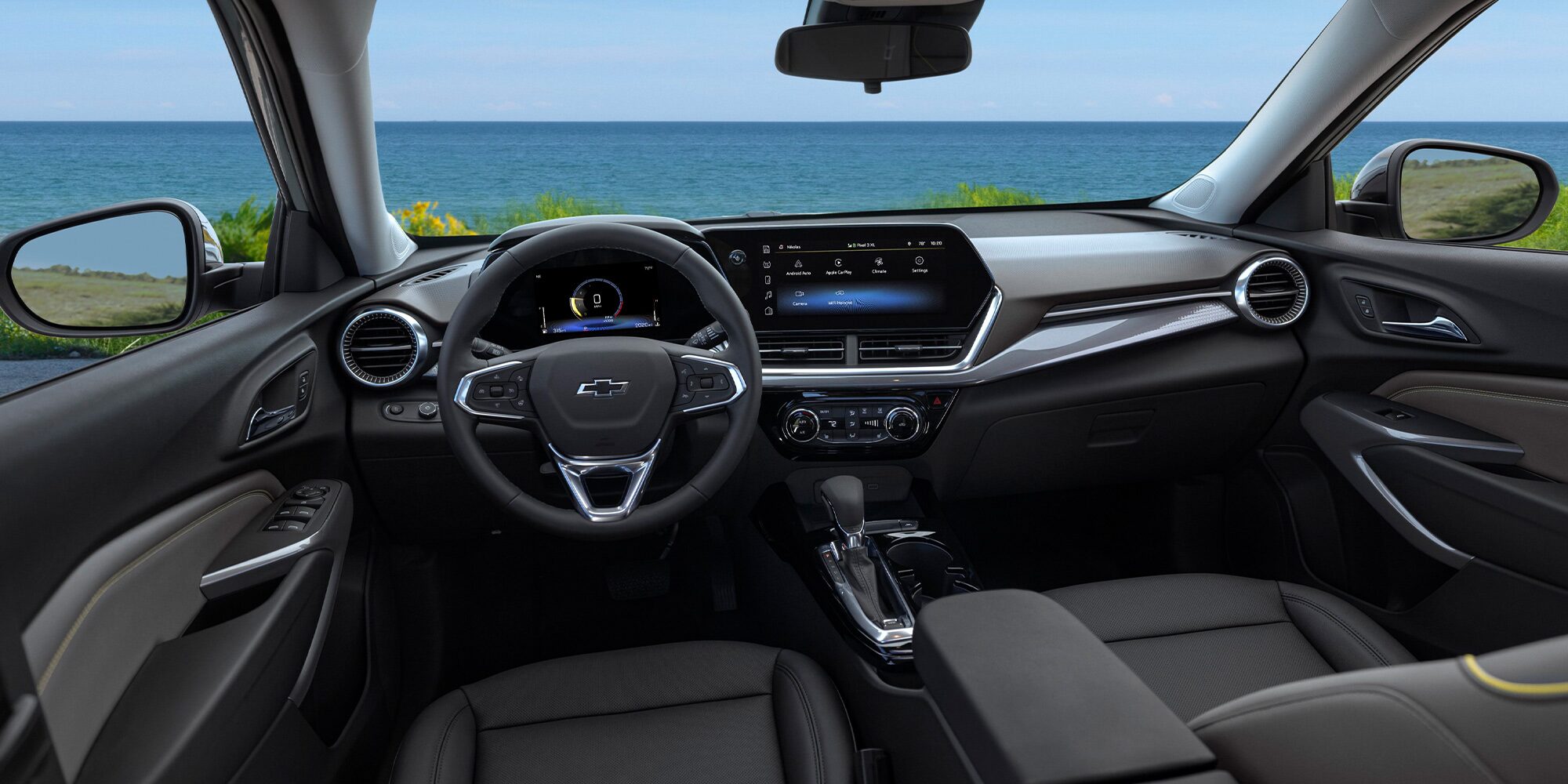 Dashboard and Steering Wheel Inside the 2026 Chevy Trax