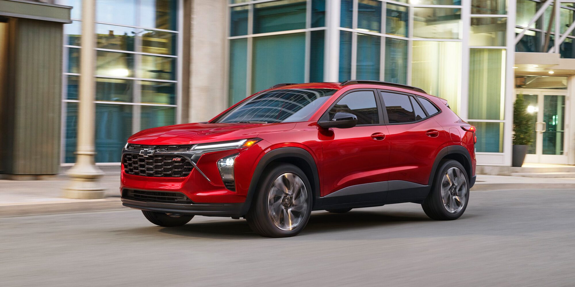 2026 Chevy Trax Parked in Front of an Apartment Building