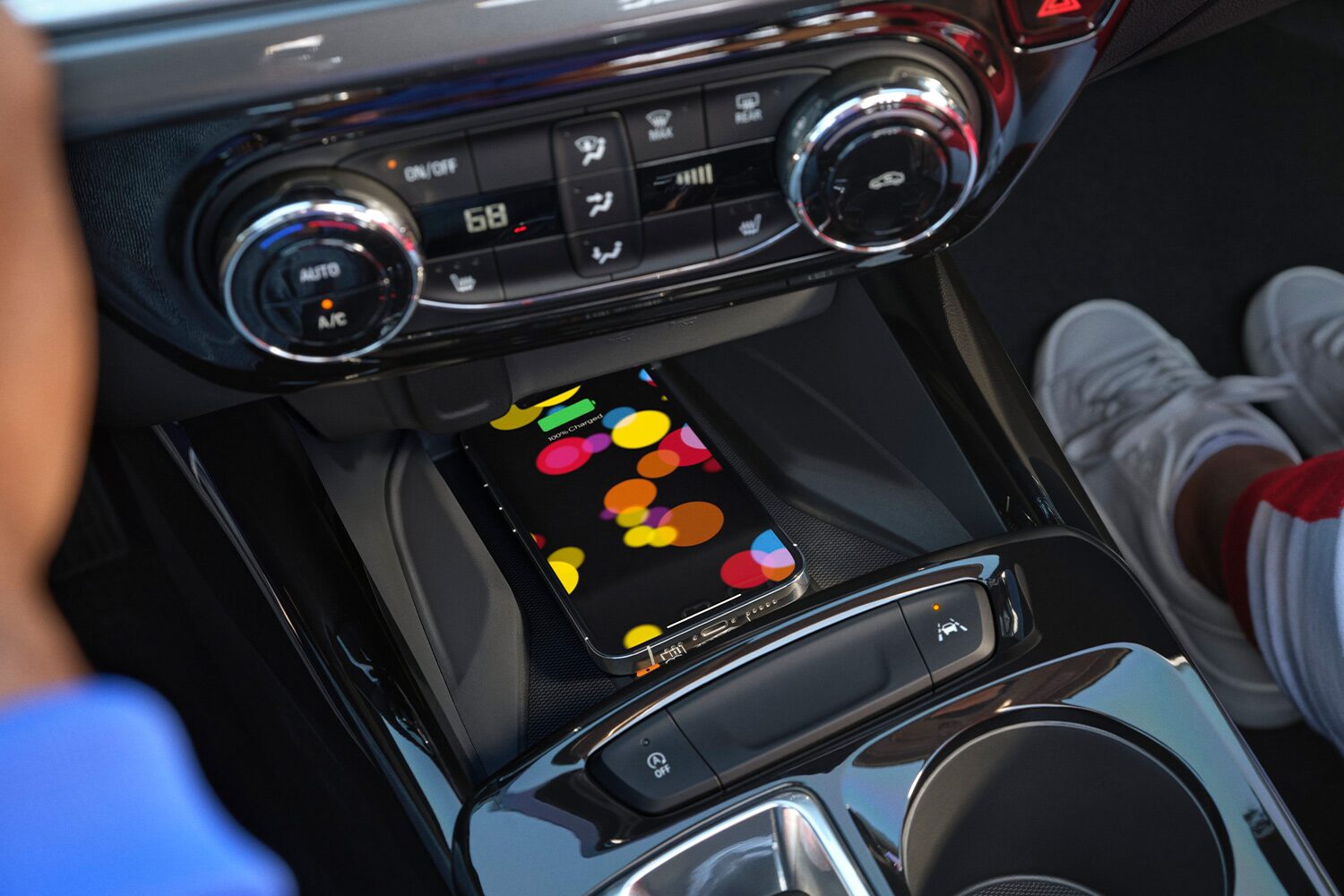Wireless Smartphone Charging Station Inside the 2026 Chevy Trax