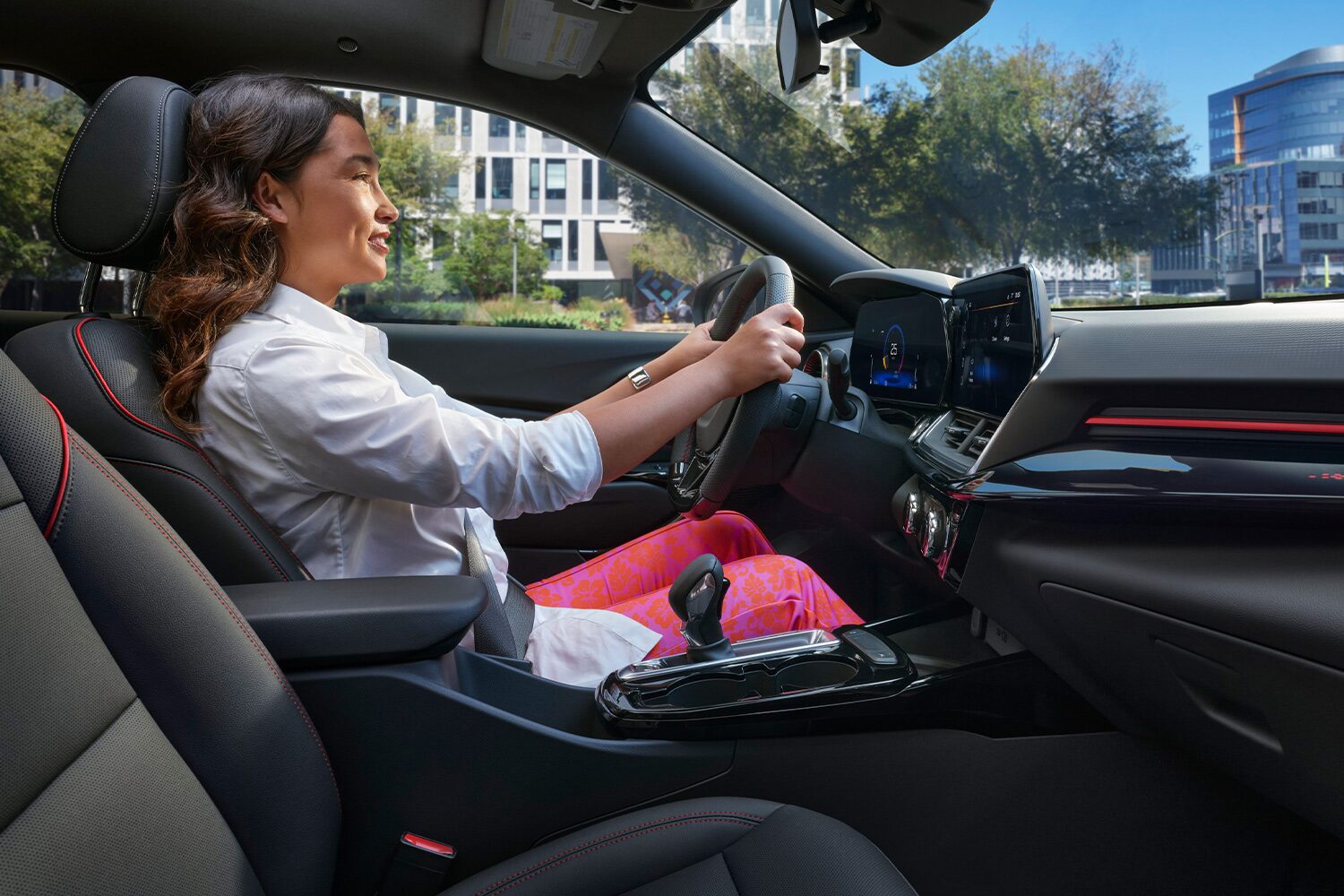 A Woman Driving Her 2026 Chevy Trax