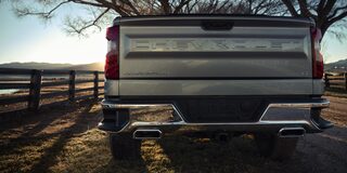 Back view of the 2026 Chevrolet Silverado LD Crew Cab LT.